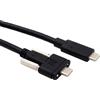 EXSYS EX-K1591V Cavo USB 1 m USB 3.2 Gen 2 (3.1 Gen 2) USB C Schwarz (EX-K1591V)