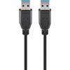 Goobay 40x Goobay 93928 Cavo USB-A, USB 3.0, 1,8 m, nero, 1,8 m - spina USB 3.0 (tipo A) > spina USB 3.0 (tipo A)