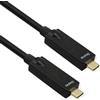 ROLINE Cavo ROLINE USB 3.2 Gen 2, AOC, C-C, ST/ST, 10Gbit/s, 4K60Hz, PD (Power Delivery) 60W, nero, 10 m