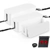 OEM Scatola porta cavi, organizzatore di cavi per scrivania, computer, cavi per hub USB e copripresa (bianco, 3 pezzi)