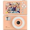 StarTech Fotocamera digitale - Fotocamera compatta retrò - Sensore CCD da 48 MP - Foto e video HD - Portatile - Trasferimento dati mobile - Scheda di memoria da 64 GB inclusa - Arancione