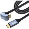 OEM Set di adattatori USB-C con hub di ricarica rapida - Trasferimento dati ad alta velocità e opzione di ricarica - Design a U asimmetrico - Lunghezza 1 metro - Cavo USB-C universale per molteplici applicazioni