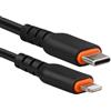 OEM Cavo da USB-C a iPhone - Adattatore di sincronizzazione per iPhone - Trasferimento dati veloce - Prodotto MFi - Lunghezza 1 metro - Nero
