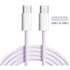 StarTech Cavo USB-C a USB-C - Cavo di ricarica Type C - Ricarica rapida 60W PD - 1 metro, rivestito in nylon - Cavo dati compatibile con iPhone 15, Samsung, Huawei - Colore: viola
