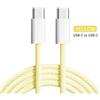 StarTech Cavo USB-C a USB-C - Cavo di ricarica Type-C - Ricarica rapida PD da 60W - 1 metro, rivestito in nylon - Trasferimento dati - Colore giallo