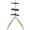 One For All Supporto TV a treppiede - ONE FOR ALL - Finitura in legno chiaro e metallo - Orientabile a 360° - Per televisori da 32" a 75" - Capacità massima: 35 kg