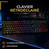 THE G-LAB Tastiera da gaming meccanica THE G-LAB KEYZ RADIUM, 100% cablata, switch rossi, illuminazione arcobaleno