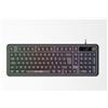 THE G-LAB Tastiera da gaming a membrana - Tasti silenziosi - THE G-LAB - KEYZ CAESIUM EX - 100% - Con cavo - Multicolore (effetto arcobaleno) - Nera