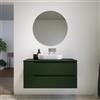 Parama Mobile bagno sospeso 70 cm due cassetti verde foresta opaco con top | Ardenne