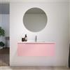 Parama Mobile bagno sospeso 100 cm un cassetto rosa cipria opaco con lavabo | Ardenne