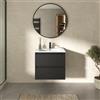 Parama Mobile bagno sospeso 60cm due cassetti nero opaco con lavabo | Hexa