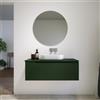 Parama Mobile bagno sospeso 80 cm un cassetto verde foresta opaco con top | Ardenne