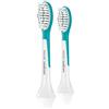 Philips Sonicare HX6042/33 Pack da 2 Testine di Ricambio For Kids Standard per Spazzolino Elettrico Sonico, Per Bambini dai 7 anni in su