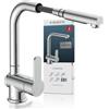 SCHÜTTE London 79719, Rubinetto da Cucina a Bassa Pressione con doccetta Estraibile, per Caldaia/sottotavolo, orientabile a 360 Gradi, Cromato, Ottone, Cromo, 29,8cm