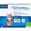 VIRBAC EFFIPRO SPOT ON GATTI (4 Pip) - Protezione Ideale da Zecche e Pulci