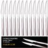 Premium Moments Set 12 Coltelli da Bistecca PREMIUM Bilbao - Acciaio Inox Monoblocco · Lama Microdentata Professionale · Taglio Extra Morbido · Manico Ergonomico · Casa e Ristorazione