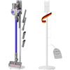 PureMounts Supporto per aspirapolvere universale compatibile con Dyson, Philips, Samsung, Bosch, Miele, Anyson, Xiaomi, supporto per pavimento, supporto per accessori, bianco