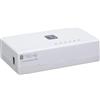 TECHLY Rete - Switch Hub 10/100 Mbps Fast Ethernet 5 Porte