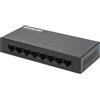 Rete - Switch Hub Ethernet 10/100mbps 8 Porte Desktop In Metallo
