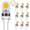 I-SHUNFA Lampadine Dimmerabili G4 LED Bianco Naturale 4000K,AC/DC 12-24V ha portato Lampadine G4,1.2W Sostituisce per 12W-15W Lampadina Alogene,125LM Risparmio Energetico LED Mini Lampadine,Confezione da 10