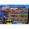 Hot Wheels Mid Tier Batman 10-Pack AST 2025 Mix 1 | Set di 10 veicoli giocattolo pressofusi che possono includere una Batmobile e un Batplane in scala 1:64