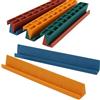 NiToy Set di 8 supporti per domino in silicone, 25,4 x 3 x 3 cm, vassoi per domino, treno messicano e altri giochi di domino, accessori per treni messicani, 4 colori (domino non incluso)