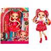 Rainbow High Be Dazzling - Vivienne Rouge - Fashion Doll rossa da 28 cm con decori, gemme scintillanti e accessori per lo styling
