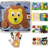 LUMS Busy Board Montessori 1 Anno - Libro Montessori Interattivo per Bambini 1 2 3 Anni, Busy Book Sensoriale in Feltro, Giochi da Viaggio in Auto e Aereo con 6 Marionette da Dito