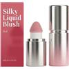 Sgjwyc Blush liquido, texture gelatina, crema blush con applicatore a spugna, sensazione leggera e setosa, fard liquido naturale opaco (rosso)