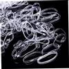 Comebachome 250 pezzi trasparenti elastici trasparenti fasce per capelli chiari piccoli legami di gomma multifunzionali per ragazze, elastici
