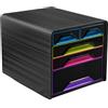 CEP Cassettiera 5 cassetti misti nero/multicolore 7-213 Smoove Cep