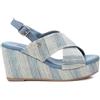 Refresh sandalo donna con zeppa di 8 centimetri e plateau di 3 centimetri, numero 38.