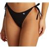 Calvin Klein Donna Slip Bikini Allacciatura Laterale String Side Tie con Etichetta con Logo, Nero (Pvh Black), XL
