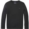 Tommy Hilfiger Bambino Maglietta Maniche Lunghe Basic, Nero (Meteorite), 6 Anni