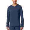 Schiesser Herren Schlafshirt Kurzarm V-Ausschnitt Bio-Baumwolle-Mix + Relax Parte Superiore del Pigiama, Royal_182182, 56 Uomo