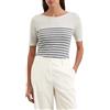 Marc O'Polo Marc OߴPolo Donna T-shirt in cotone bio a righe, Multicolore (Multi), XXL