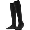 FALKE Family W Kh cotone sostenibile al ginocchio tinta unita 1 paio, Calzini lunghi Donna, Grigio Anthracite Melange 3089, 35-38