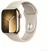 Apple Watch Series 9 Acciaio inossidabile 41 mm (2023) | GPS + Cellular | oro | Cinturino Sport Clay Beige S/M