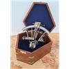 MAXI SESTANTE NAUTICO Metallo Brunito HENRY BARROW + COFANETTO LEGNO IDEA REGALO