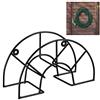 Relaxdays Portatubo da Parete, Tubi da 45 m 5/8", Supporto da Giardino, da Muro Rotondo in Acciaio, Avvolgitubo, Nero