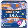 Fater Lines Idea Ultra Assorbente Notte con Ali 8 Pezzi