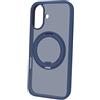 Celly Custodia per iPhone 17 Compatibile MagSafe, Cover TPU con Anello Magnetico Rotante, Supporto da Tavolo Integrato, Protezione Antiurto Colore Blu