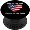 USA - Disegni degli Stati Uniti d'Americ USA Cuore - Land of the Free because of the Brave PopSockets PopGrip Adesivo