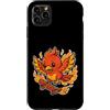 phoenix skater fire bird myth board skat Custodia per iPhone 11 Pro Max Skateboard Fiery Phoenix Retro