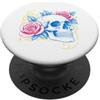 UGR Grafica gotica Flash del tatuaggio del teschio di rosa PopSockets PopGrip Adesivo