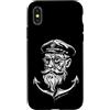Mehr Meer Sprüche und Designs Custodia per iPhone X/XS Ancora nautica retrò - Design marittimo vela