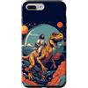 Humorous Christian Jesus Prehistoric Din Custodia per iPhone 7 Plus/8 Plus Gesù cavalcando nello spazio T-Rex Dinosaur Meme Sci-Fi Believers