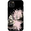 Leuchtturm und Meer Motive Anker Custodia per iPhone 11 Pro Max Barca a vela nautica con faro vintage