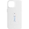 Elegant Nuptial Wear Custodia per iPhone 14 Celebrazione classica della fascia blu dell'abito da sposa bianco