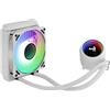 Aerocool MIRAGEL120W, Raffreddamento a Liquido per CPU, Ventola ARGB da 120 mm, TDP 200W, Bianco